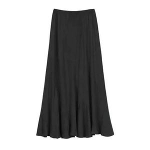 Urban CoCo Women's Casual Stretch Jersey Solid Elastic Waist A-Line Midi Skirt